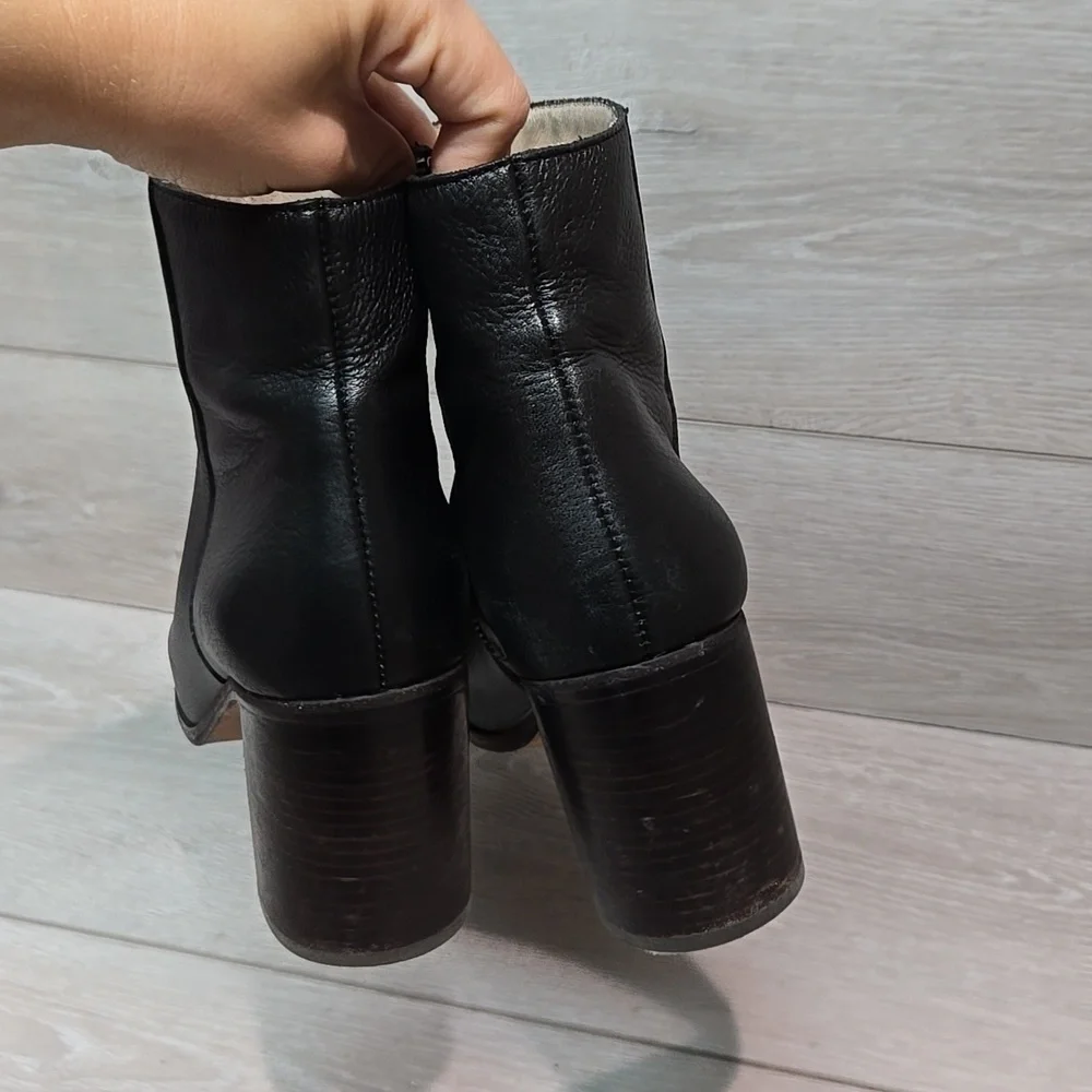 Madewell Women Greer MA534 Ankle Leather Heels Boots shoes sz 7.5